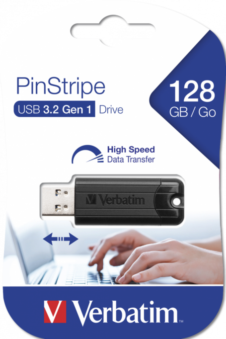 PinStripe usb 3.2 Gen 1 Drive 128GB Verbatim